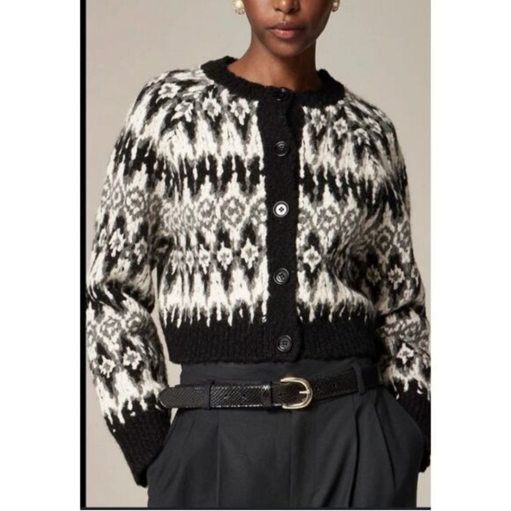 Bundle J Crew Fair Isle Cardigan & Babaton Cashmere Vest S